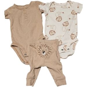 Carter's Kids Matching Set - Tan and Cream